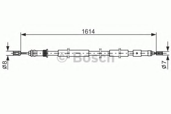 Imagine Cablu, frana de parcare BOSCH 1 987 477 432