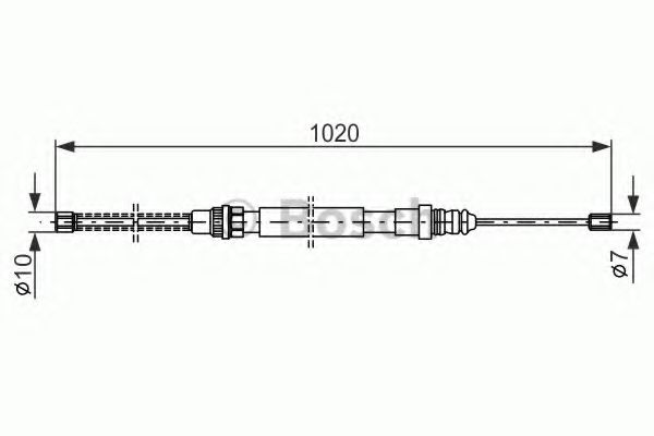 Imagine Cablu, frana de parcare BOSCH 1 987 477 463