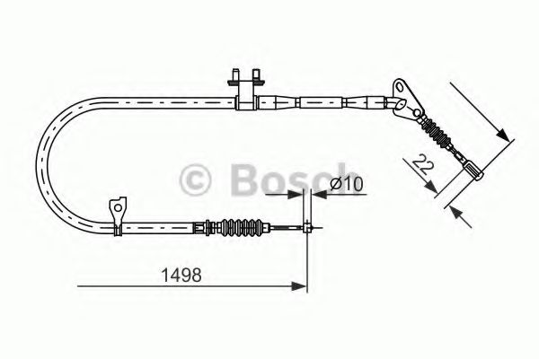 Imagine Cablu, frana de parcare BOSCH 1 987 477 494