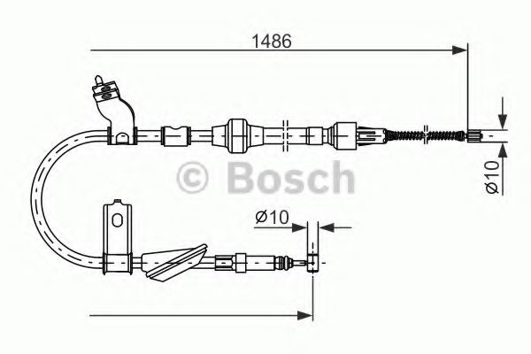 Imagine Cablu, frana de parcare BOSCH 1 987 477 512