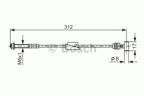 Imagine Cablu, frana de parcare BOSCH 1 987 477 517