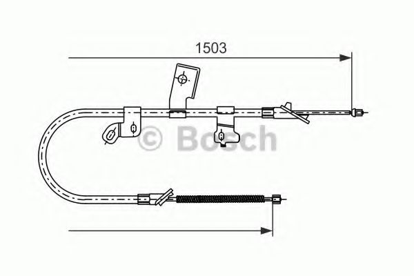 Imagine Cablu, frana de parcare BOSCH 1 987 477 543