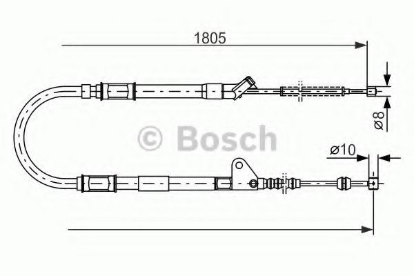 Imagine Cablu, frana de parcare BOSCH 1 987 477 546