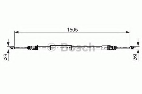 Imagine Cablu, frana de parcare BOSCH 1 987 477 574