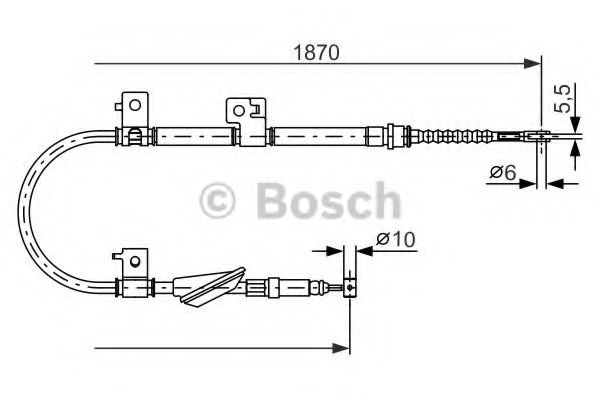 Imagine Cablu, frana de parcare BOSCH 1 987 477 602