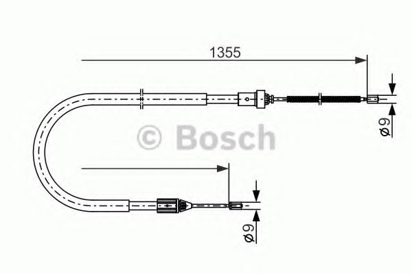 Imagine Cablu, frana de parcare BOSCH 1 987 477 644