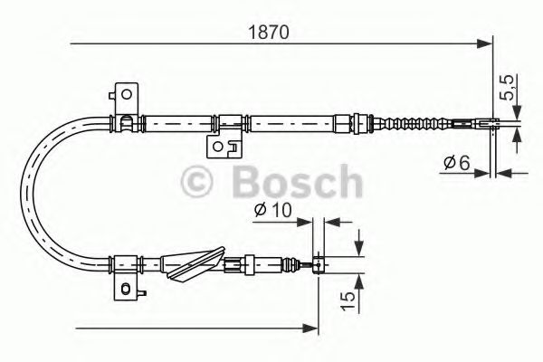 Imagine Cablu, frana de parcare BOSCH 1 987 477 673