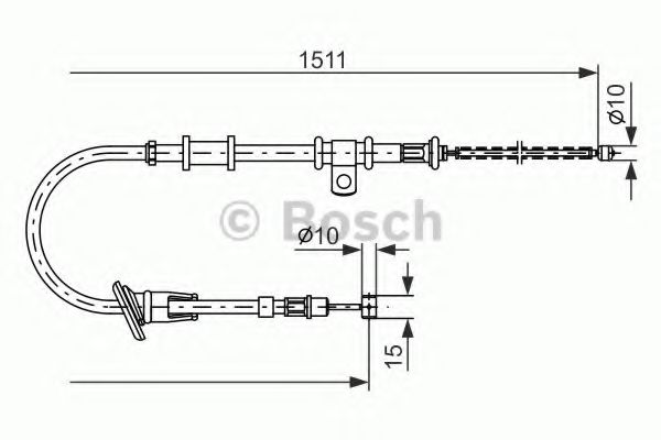 Imagine Cablu, frana de parcare BOSCH 1 987 477 676