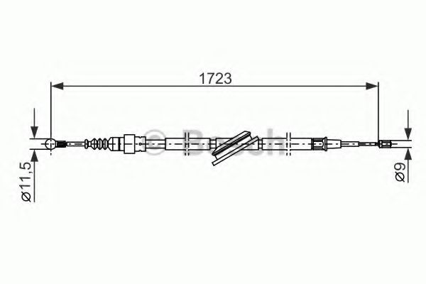 Imagine Cablu, frana de parcare BOSCH 1 987 477 686