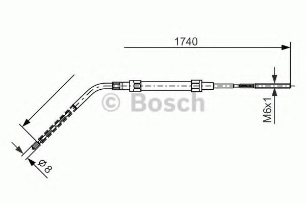 Imagine Cablu, frana de parcare BOSCH 1 987 477 689