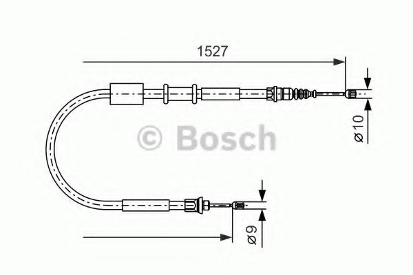 Imagine Cablu, frana de parcare BOSCH 1 987 477 730