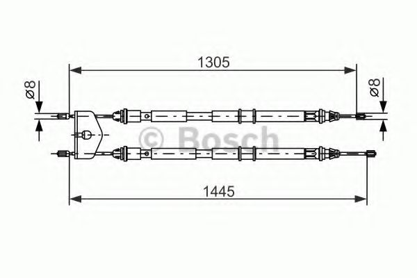 Imagine Cablu, frana de parcare BOSCH 1 987 477 732