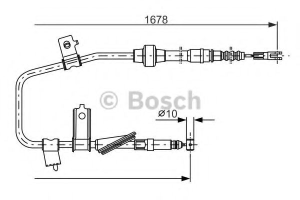 Imagine Cablu, frana de parcare BOSCH 1 987 477 736