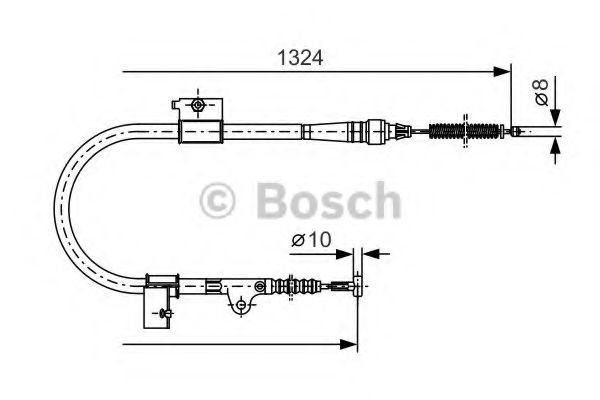 Imagine Cablu, frana de parcare BOSCH 1 987 477 756