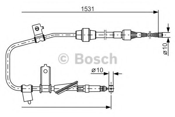 Imagine Cablu, frana de parcare BOSCH 1 987 477 788