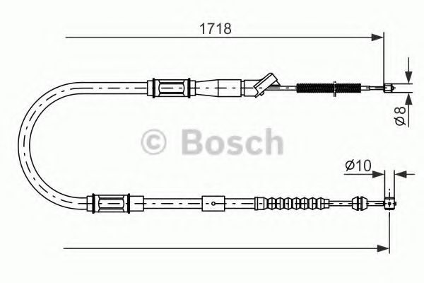 Imagine Cablu, frana de parcare BOSCH 1 987 477 797