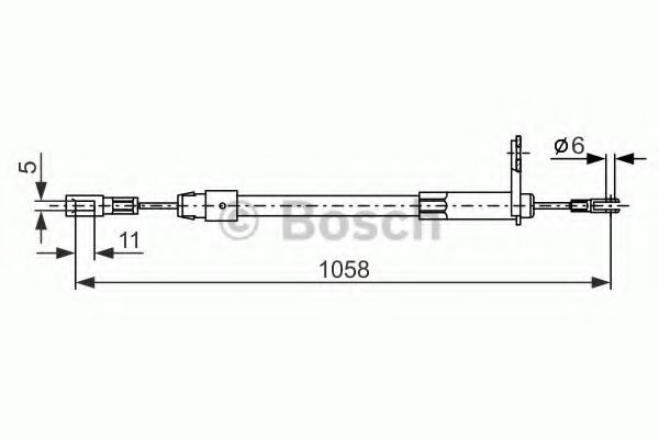 Imagine Cablu, frana de parcare BOSCH 1 987 477 849