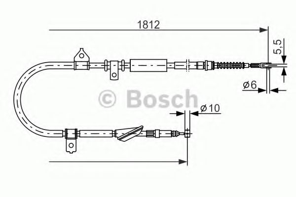 Imagine Cablu, frana de parcare BOSCH 1 987 477 888