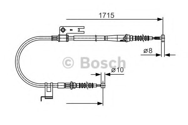 Imagine Cablu, frana de parcare BOSCH 1 987 477 916