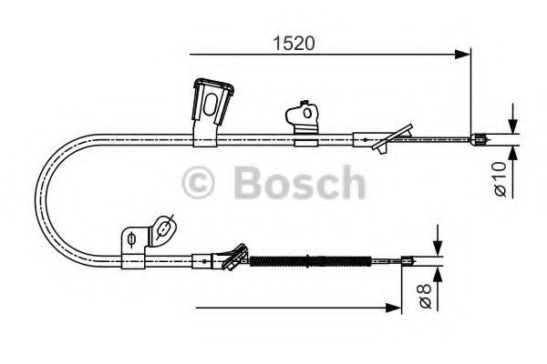 Imagine Cablu, frana de parcare BOSCH 1 987 477 918