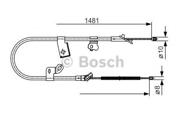 Imagine Cablu, frana de parcare BOSCH 1 987 477 919