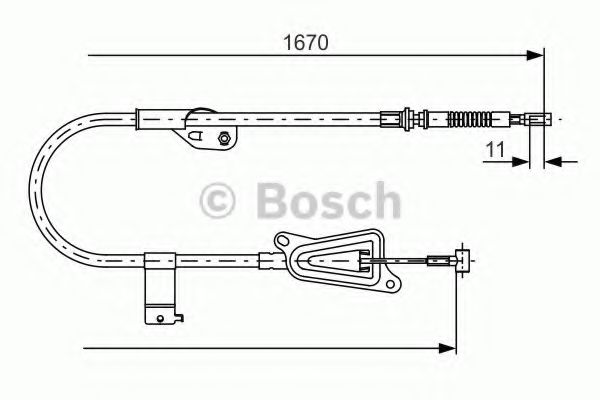 Imagine Cablu, frana de parcare BOSCH 1 987 477 943