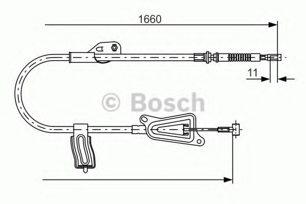 Imagine Cablu, frana de parcare BOSCH 1 987 477 944