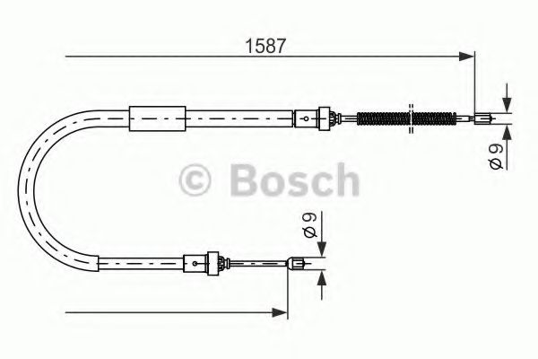 Imagine Cablu, frana de parcare BOSCH 1 987 477 965