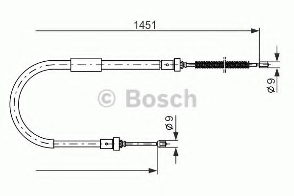 Imagine Cablu, frana de parcare BOSCH 1 987 477 966