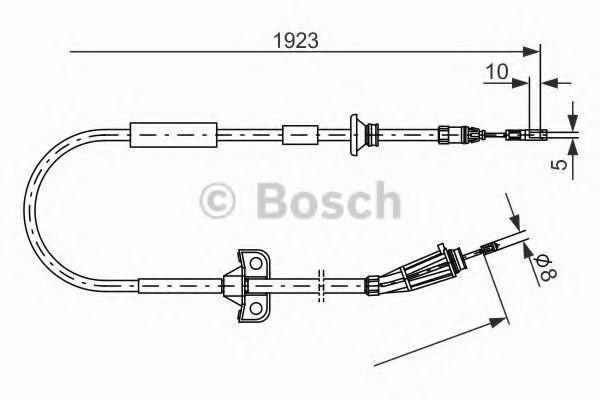 Imagine Cablu, frana de parcare BOSCH 1 987 477 999