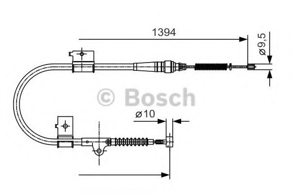 Imagine Cablu, frana de parcare BOSCH 1 987 482 049