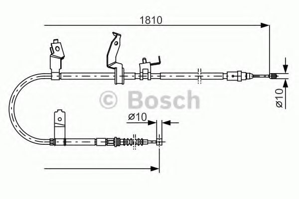 Imagine Cablu, frana de parcare BOSCH 1 987 482 052