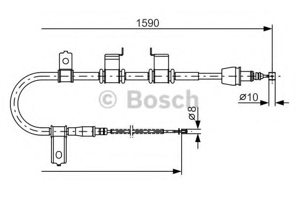 Imagine Cablu, frana de parcare BOSCH 1 987 482 072