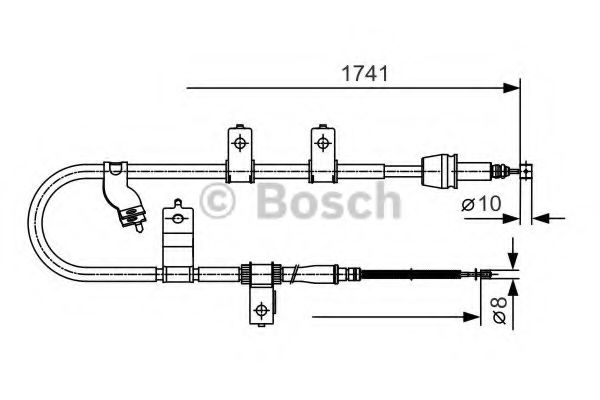 Imagine Cablu, frana de parcare BOSCH 1 987 482 076