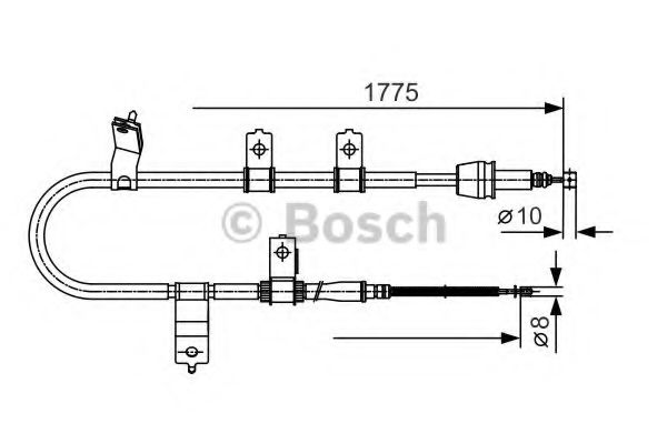 Imagine Cablu, frana de parcare BOSCH 1 987 482 077