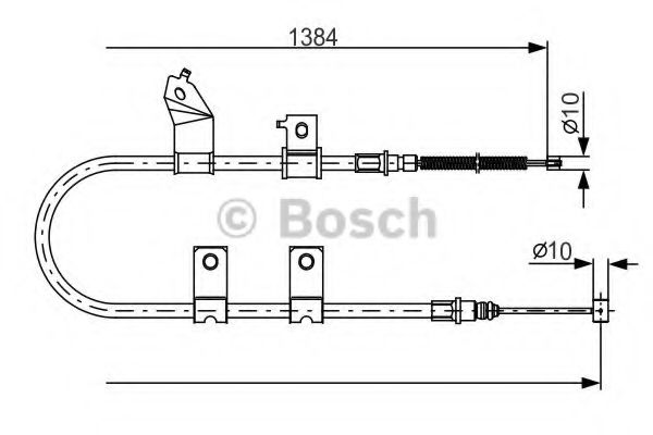 Imagine Cablu, frana de parcare BOSCH 1 987 482 082