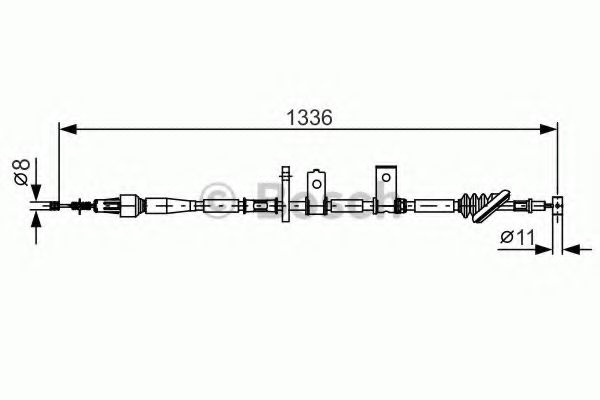 Imagine Cablu, frana de parcare BOSCH 1 987 482 091