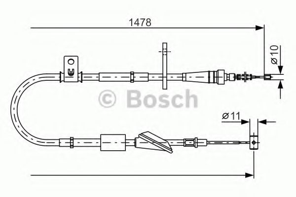 Imagine Cablu, frana de parcare BOSCH 1 987 482 096