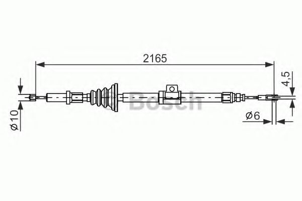 Imagine Cablu, frana de parcare BOSCH 1 987 482 105