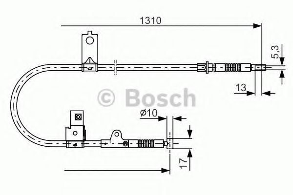 Imagine Cablu, frana de parcare BOSCH 1 987 482 151