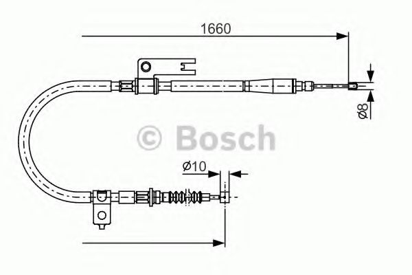 Imagine Cablu, frana de parcare BOSCH 1 987 482 153