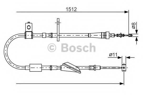 Imagine Cablu, frana de parcare BOSCH 1 987 482 176