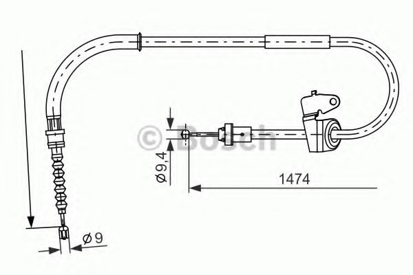 Imagine Cablu, frana de parcare BOSCH 1 987 482 229