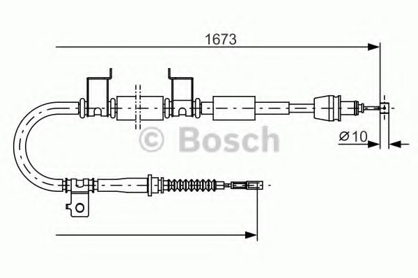 Imagine Cablu, frana de parcare BOSCH 1 987 482 362