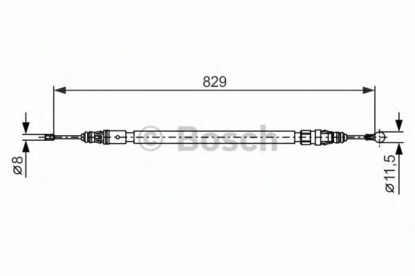 Cablu, frana de parcare BOSCH 1 987 482 372