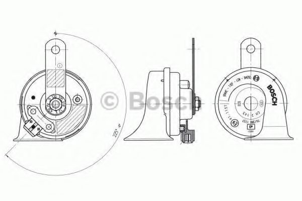 Imagine Claxon BOSCH 9 320 335 018