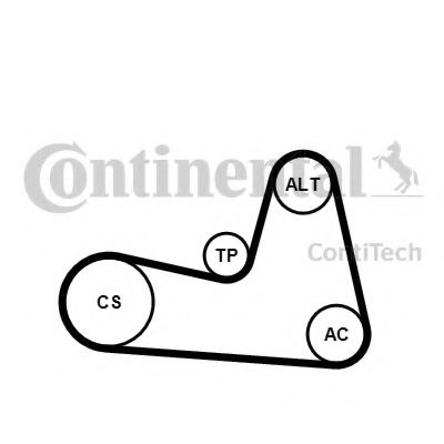 Set curea transmisie cu caneluri CONTITECH 6PK1200K2