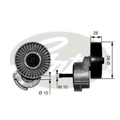 Imagine rola intinzator,curea transmisie GATES T38122