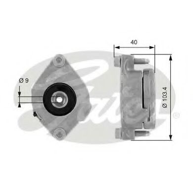 Imagine rola intinzator,curea transmisie GATES T38147