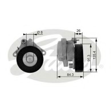 Imagine rola intinzator,curea transmisie GATES T38174